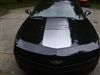 Black Camaro w/ Grey FADING Strobe Faded CENTER HOOD Stripe Decal