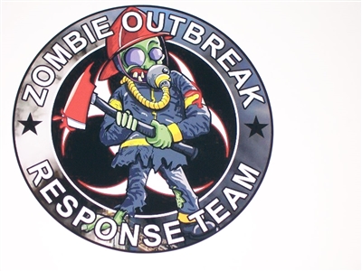 8" X 8" Zombie Outbreak Response Team #2 Vinyl Decal Sticker