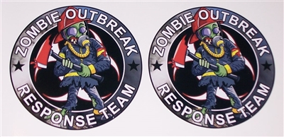8" X 8" Zombie Outbreak Response Team #2 Vinyl Decal Sticker