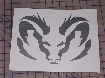 Tribal RAM Head Window Decal