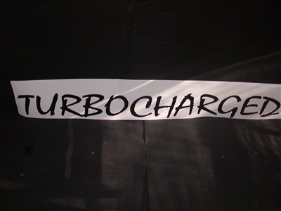 Turbocharged #2 Windshield or window Decal