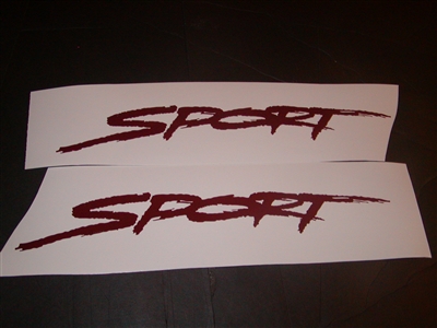 Set of 2 Sport door hood or tailgate decals