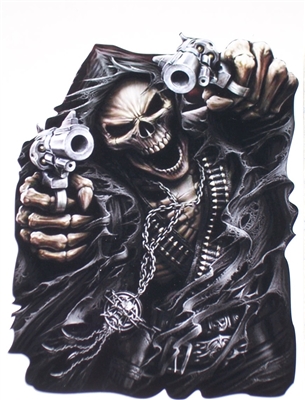 Assassin Grim Reaper Skull  Full color Graphic Window Decal