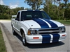 White S-10 w/ Blue 11" Plain Rally Stripes