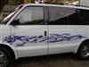 White Van w/ Blue Dragon Side graphics #3 size 16" X 74"