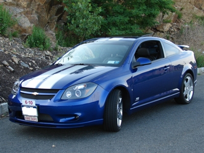 Blue Cobalt w/ White 8" Rally stripes # 2