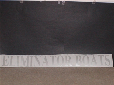 Eliminator Boats Decal 5" Tall X 42" long Decal