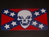 Confederate Rebel Skull Flag License Vanity Plate