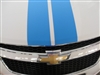 White Chevy Cruze w/ Blue 5" Rally Stripe Set