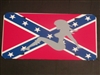 Trucker Girl Confederate Rebel Flag License Vanity Plate