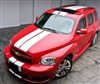 Red Chevy HHR w/ White 8" Twin Rally stripe set