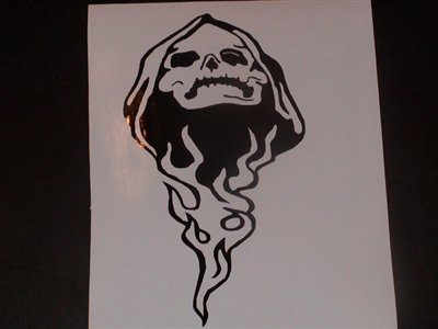 Skull Flames #2 Hood Decal