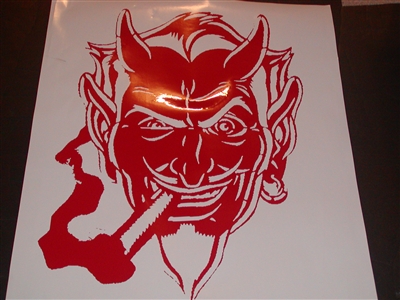 Devil Smile Old School Hot Rod Hood Graphic