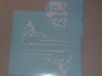 Flying Skull helmet Graphic decals