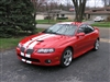 Red GTO w/ White 8" Rally Stripes