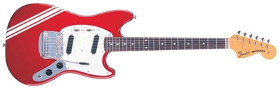 Red Guitar w/ White Stripe