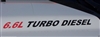 6.6L TURBO DIESEL Logo Hood Decals