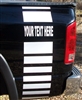 YOUR TEXT Truck Fadeout Rear Quarter Stripes