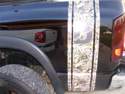 Real Tree M4 Camo DURAMAX Diesel Bed Side Stripes (Sold as a Pair) Chevy, GMC