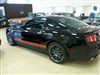 Black Mustang w/ Orange & White Rocker Stripes