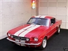 red Mustang w/ White 10" Stripe Kit
