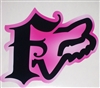 Fox Racing Pink F w/ Head Decal