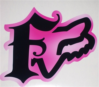 Fox Racing Pink F w/ Head Decal