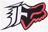Fox Racing Red and Black F w/ Head Decal