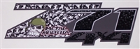 Metal Mulisha Z71 4X4 Gray logo Truck bed Side Decal set Decals Stickers