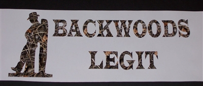 BACKWOODS LEGIT Real Tree M4 Decal