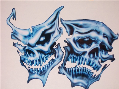 Blue Skull Mask Full color Decal