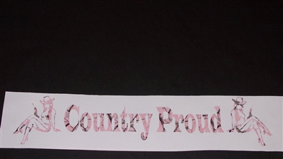 Country Proud Real Tree PINK Camo Decal