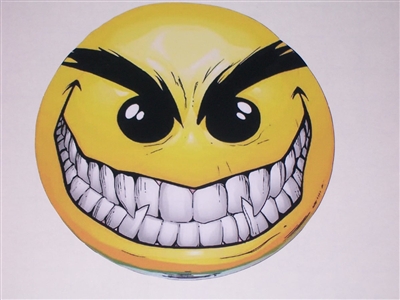 Evil Smiley Smile Full color Window Decal
