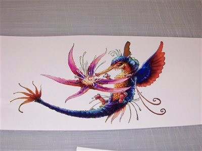 Humming Bird Flower Decal