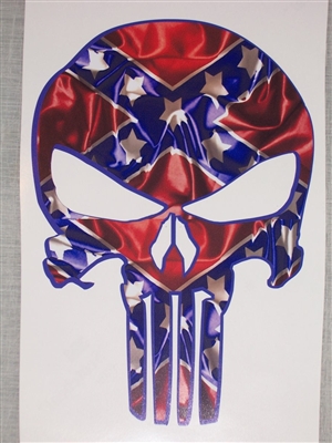 REBEL FLAG Punisher Skull Decal