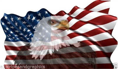 24X40 American Flag Eagle #1 Graphic Decal