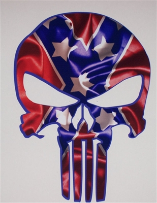 REBEL FLAG Punisher Skull #2 Decal