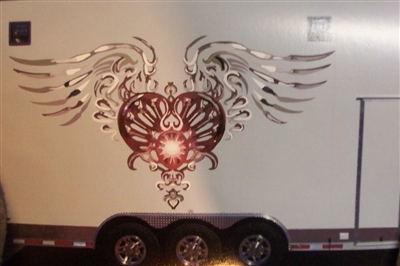 HD tribal Heart Decal