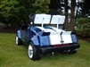 Blue Golf Cart w/ White 11" Rally Stripes