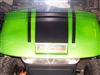 Bright Green Golf Cart w/ Black 18.5" Golf Cart Hood Stripes