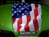 Green EZGO Golf Cart 19" American or Rebel Flag hood Stripe Decal