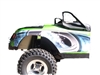 Green EZGO w/ FULL COLOR LARGE Blue Wave Graphics Set