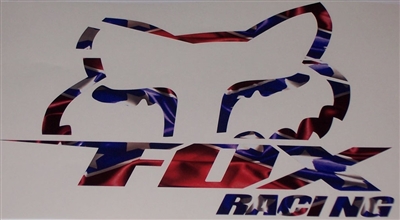 REBEL FLAG FOX racing Slant Decal