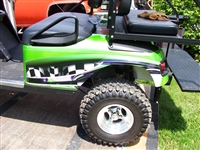 Green EZGO w/ FULL COLOR LARGE SIDE Graphics Adrenalin Rush Stripe