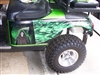 Green EZGO w/ Full Color Large Side Grim Reaper Flame