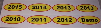 Used Car dealer Year Window Decal sets