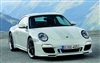 White Porsche w/ Light Gray 6" Rally Stripe Set