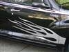 Black PT Cruiser w/ Silver Flame Side Decal Set