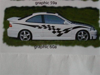 Check Racing Graphics 60a Size 22" X 110" Decal