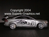 Silver Honda w/ Black Flames Side Decal